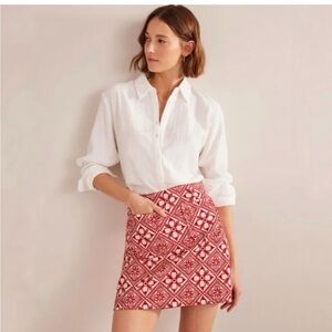 NWOT Boden Textured A-Line Mini skirt - size 4